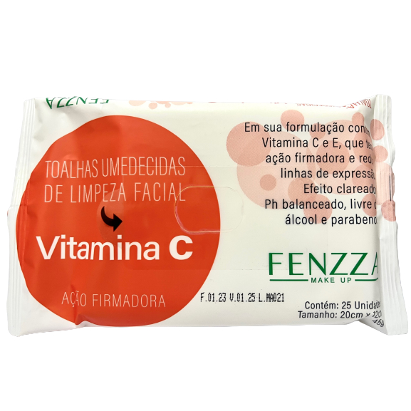 Toalhas Umedecidas De Limpeza Facial Vitamina C Fenzza Shopee Brasil