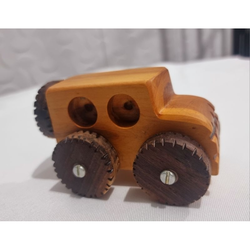 Carrinho de Madeira Carro Infantil Brinquedo Decoração Jeep Troller