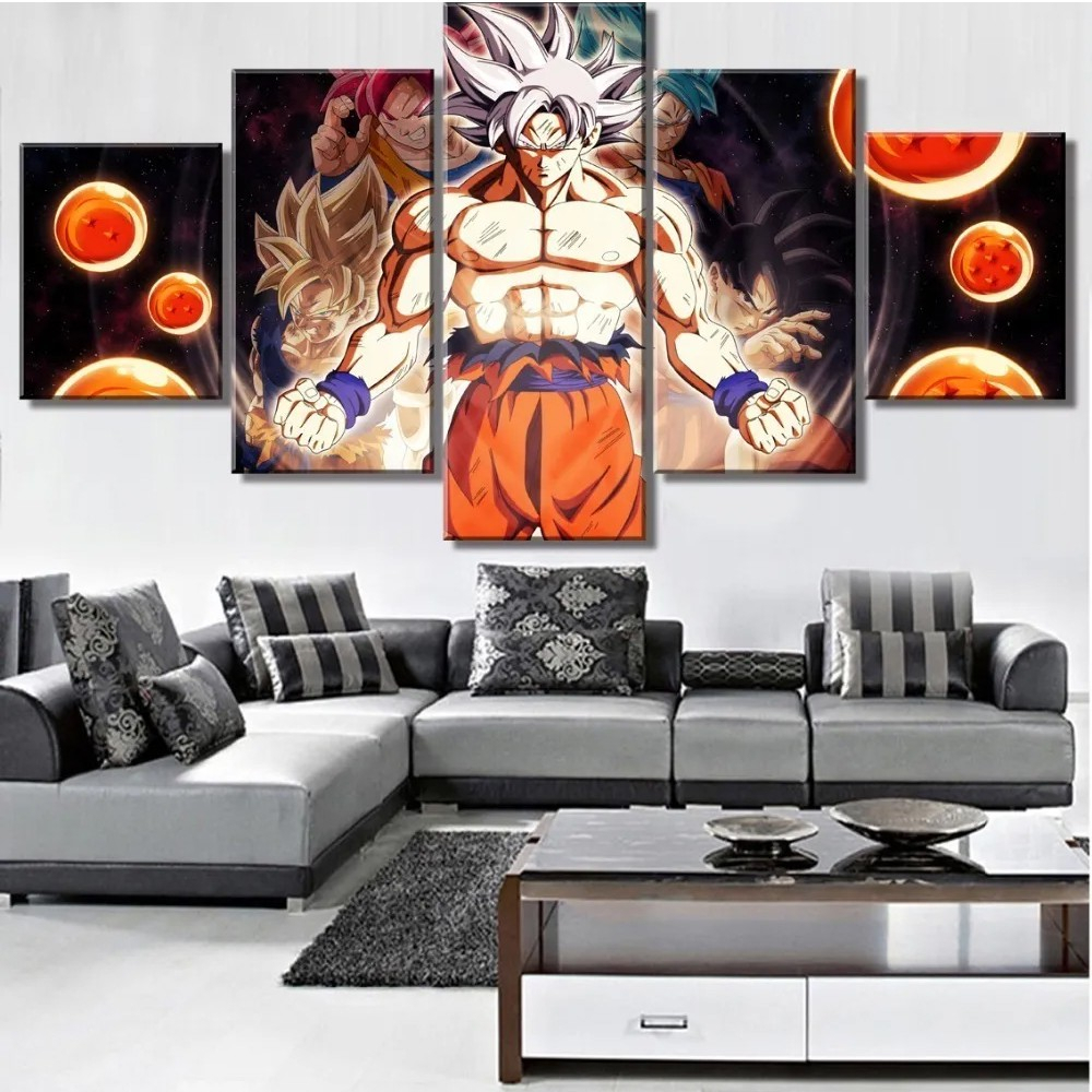 Quadro Decorativo Desenho Dragon Ball Z Goku Interiores