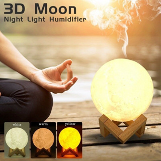 Umidificador Aromatizador Luminária Abajur Lua 3d 250ml