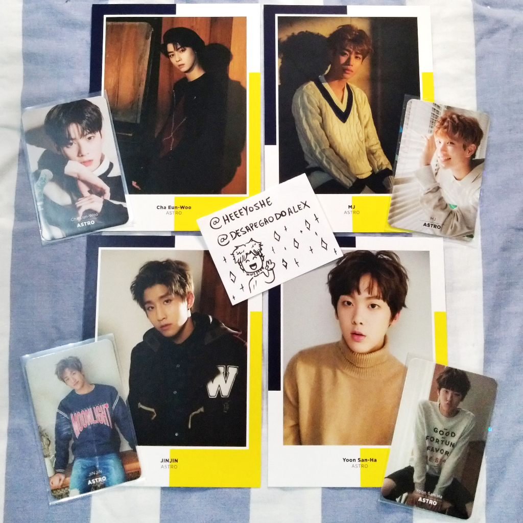 Photocard + Postcard ASTRO (Photobook One Fine Day Makestar), Set de  Membro: Eunwoo, MJ, Jinjin, Sanha K-POP