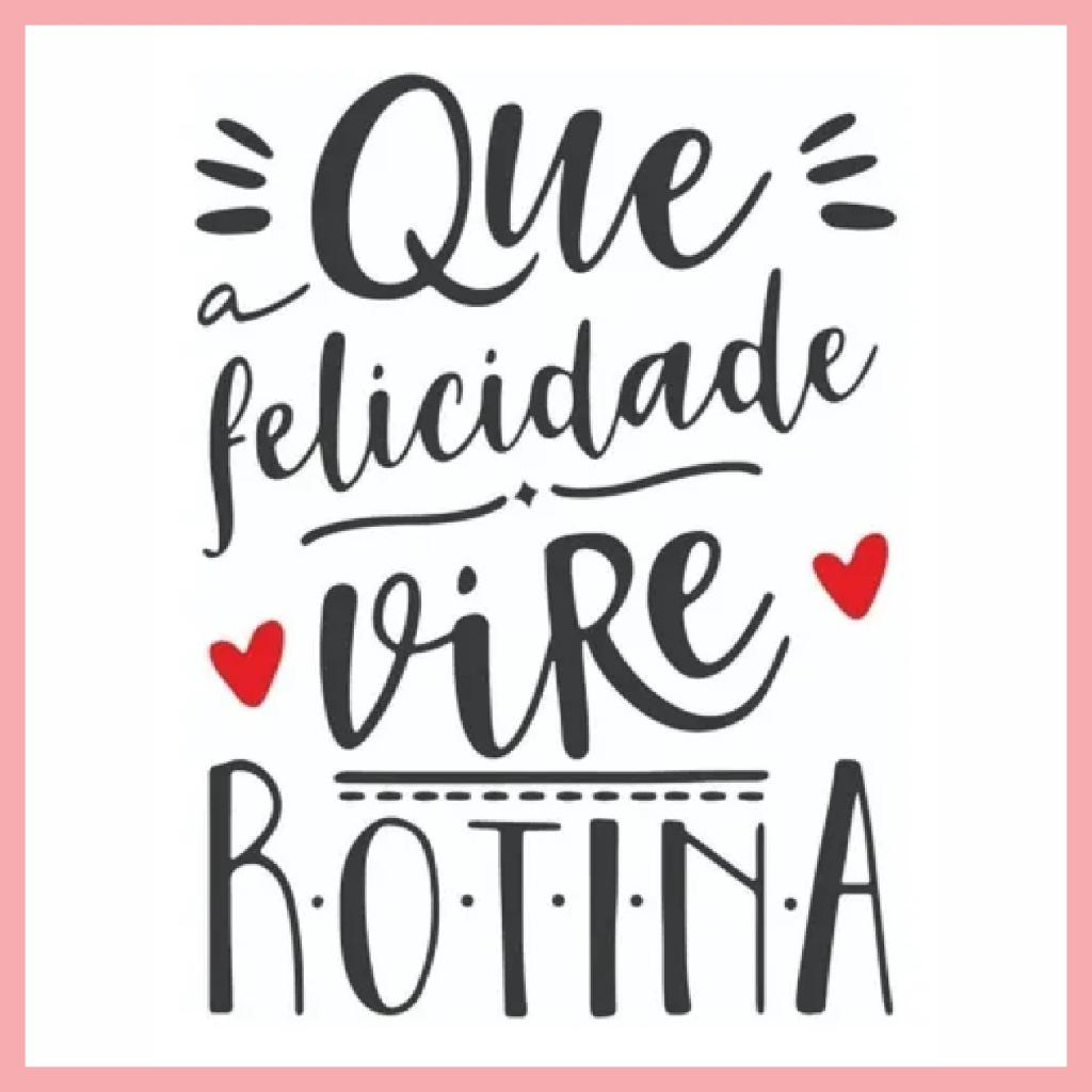 Adesivo de parede / Que a felicidade vire rotina / (70x50cm) | Shopee ...