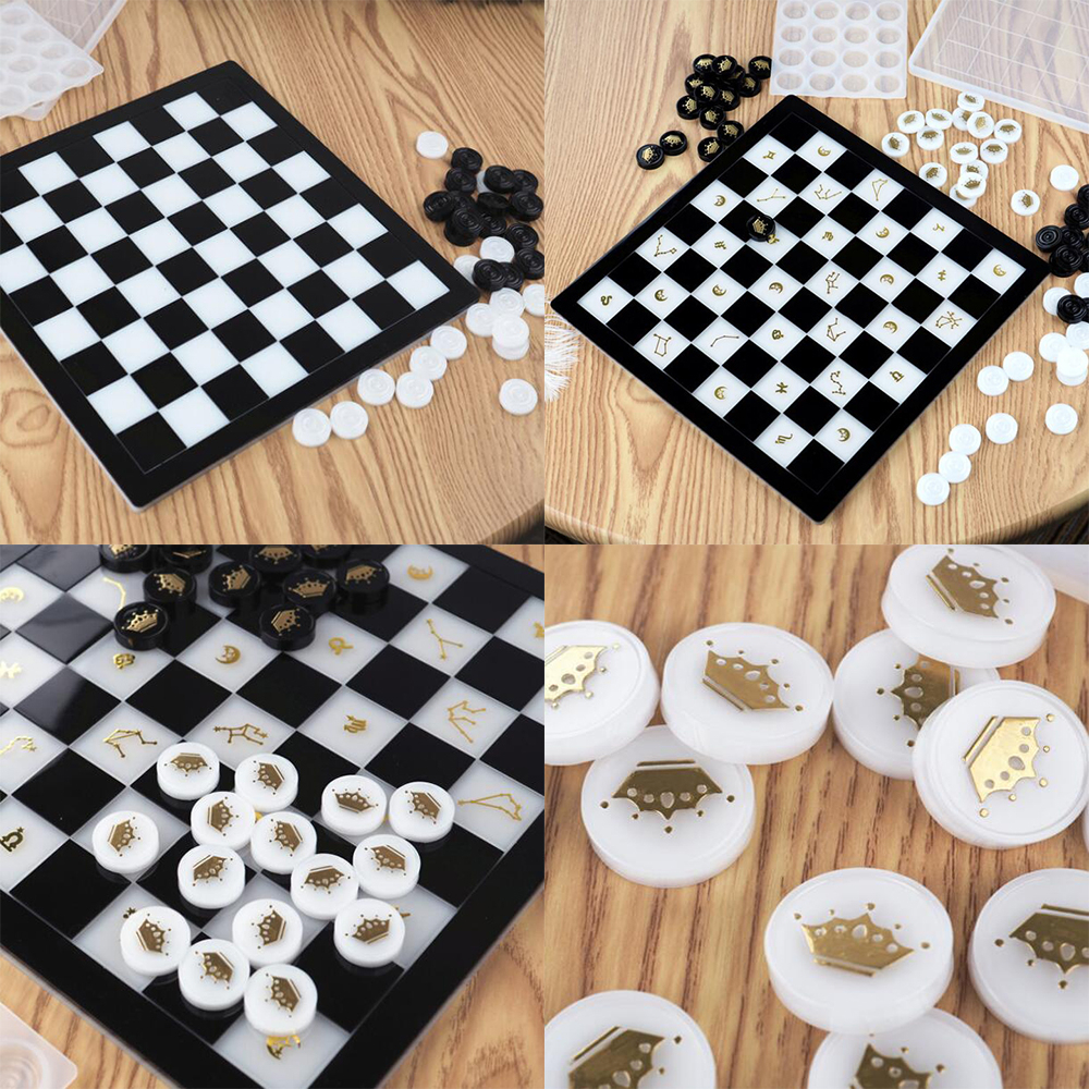 Tabuleiro de Silicone para xadrez ou damas: Pode dobrar! Não