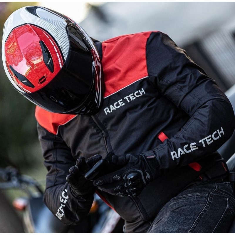 Jaqueta Motociclista Race Tech Fast Black Red