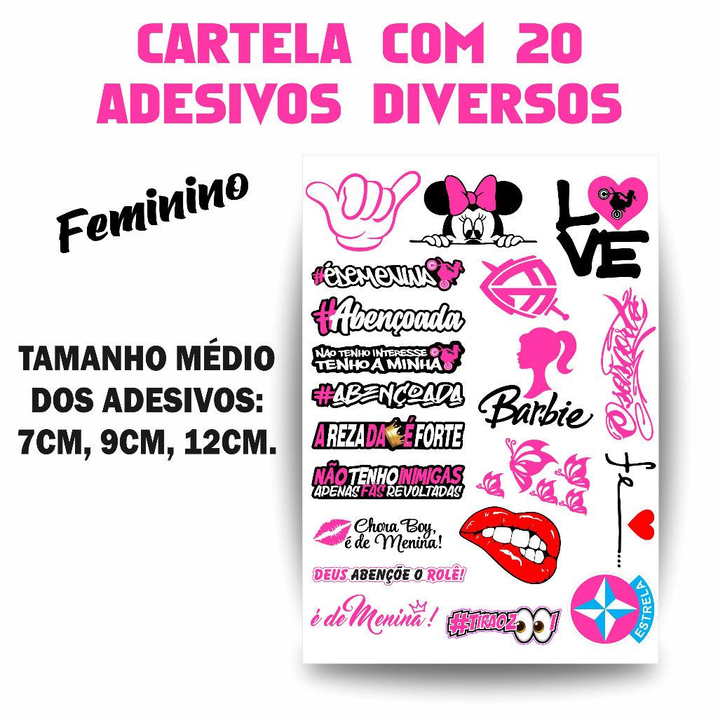 Adesivo Moto no Grau Menina (9×8,2cm) – Avelar Adesivos