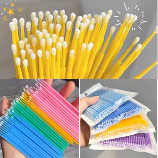 Kit 400 Microbrush Cotonete Alongamento Fio A Fio Cílios Designer de Cílios