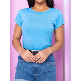 camiseta básica pra usar no dia dia e trabalho Baby Look feminina ref: CAMFEM