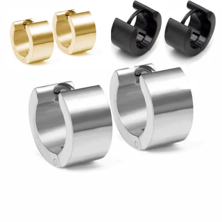 brinco grosso masculino feminino argola grossa 7mm largura banhado em aço inox masculino feminino
