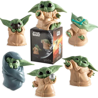Boneco Miniatura Baby Yoda 6 Modelos 6cm Star Wars Mandalorian Action Figure
