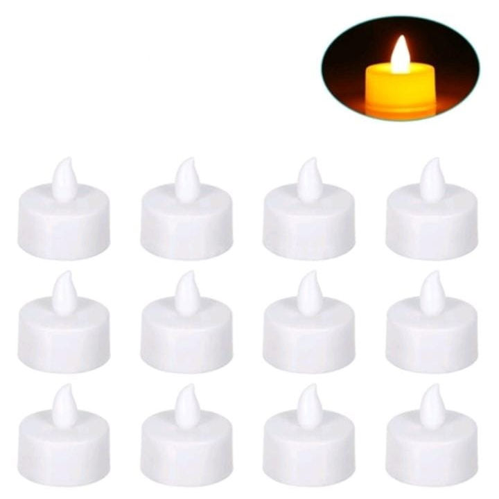 Velas Led Grande Decorativa Casamento Jantar Luz Amarela com Pilha