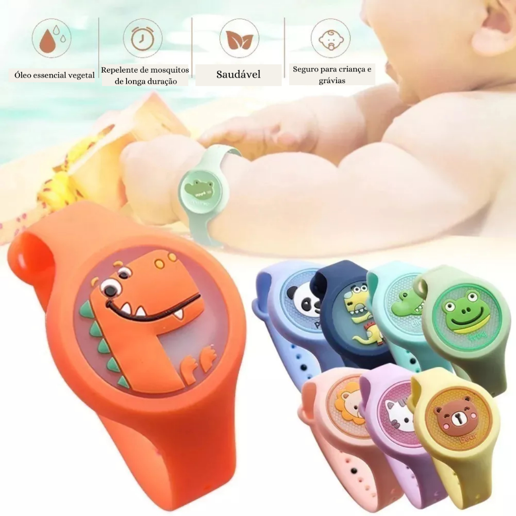 Pulseira Repelente Infantil Proteger Picadas Mosquito Dengue Shopee