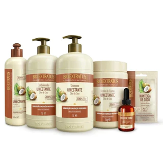 Kit Completo Umectante Bio Extratus Umectação e Hidratação (SH/CD/BC1L/FIN500G/DOSE/ÓLEO)
