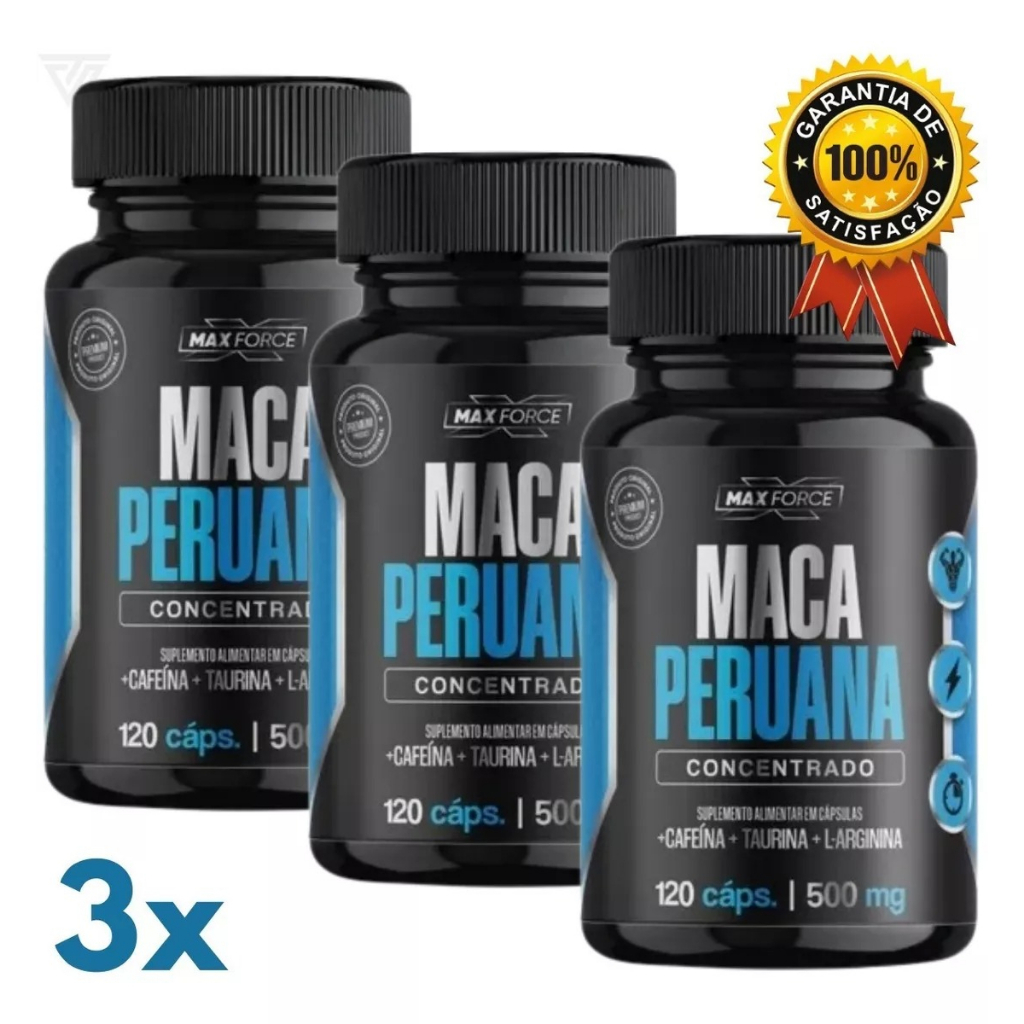 Melhor Maca Peruana ULTRA Do Mercado Original MaxForce 120 Cap 2000mg ...