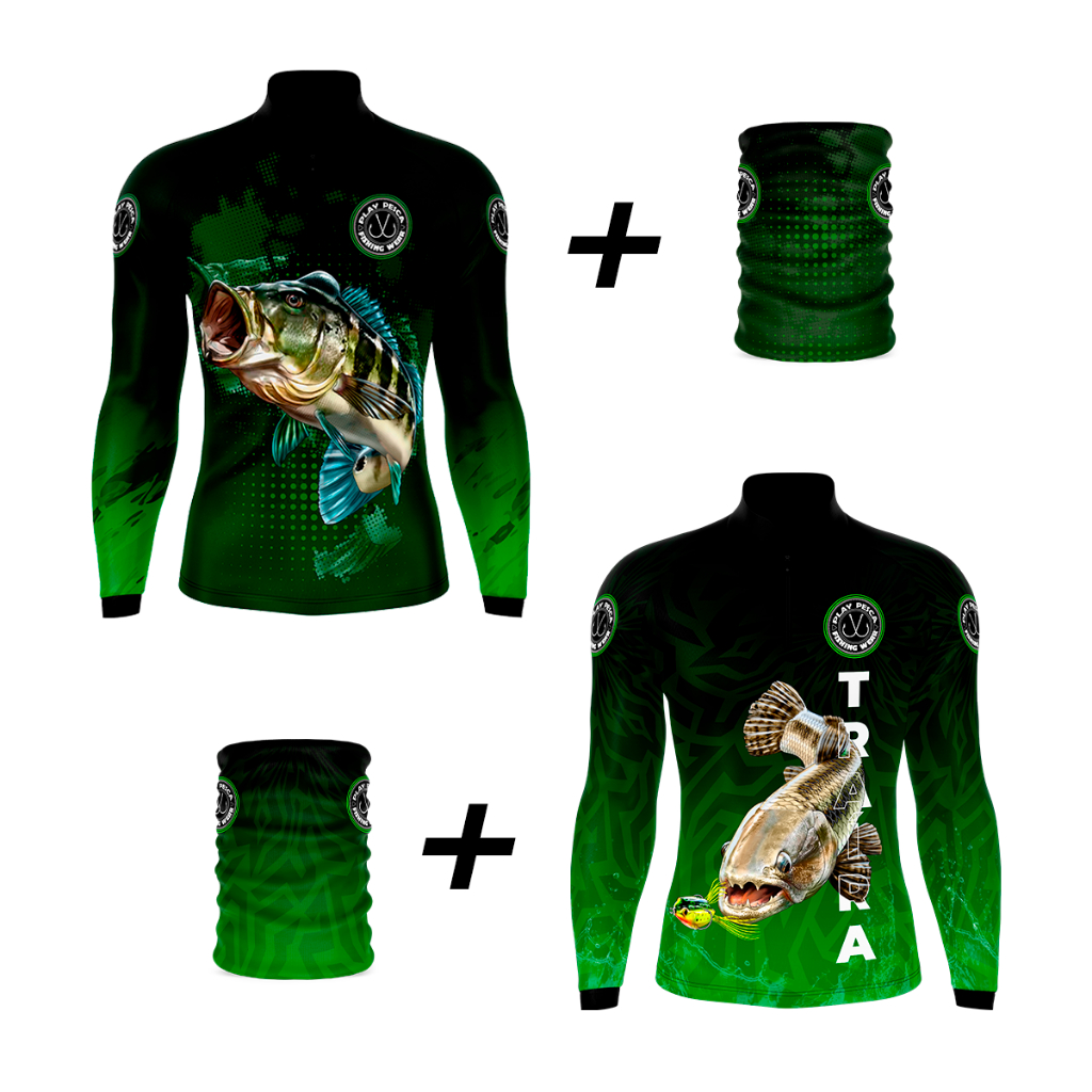 Camisa de Pesca Tucunaré as Verde