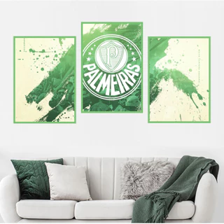 QUADRO DECORATIVO PALMEIRAS 3 TELAS 30 X 40 CM