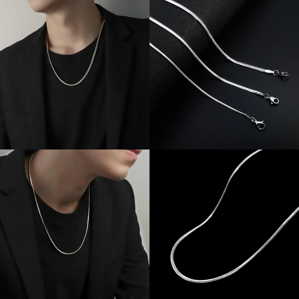 Corrente Fina Cordão Masculino Banhado a Prata 925 Grumet 60 cm