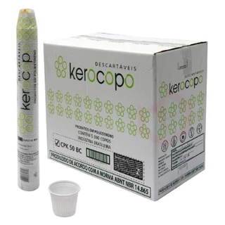 Kit Com 2.500 UNIDADES Copo Descartável 50ml Kerocopo Para Café