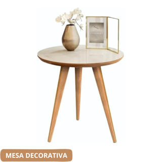 Mesinha Lateral Apoio de Canto Pés Palito Tripé Retro Decoração para Sala