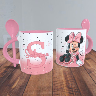 Caneca Minnie/ Mickey Personalizada com seu nome