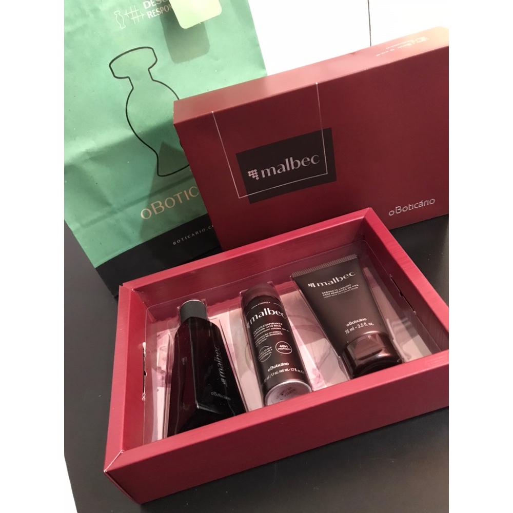 Kit Malbec Kit Perfume Malbec Tradicional Presente para viagem O Boticário Presente Masculino