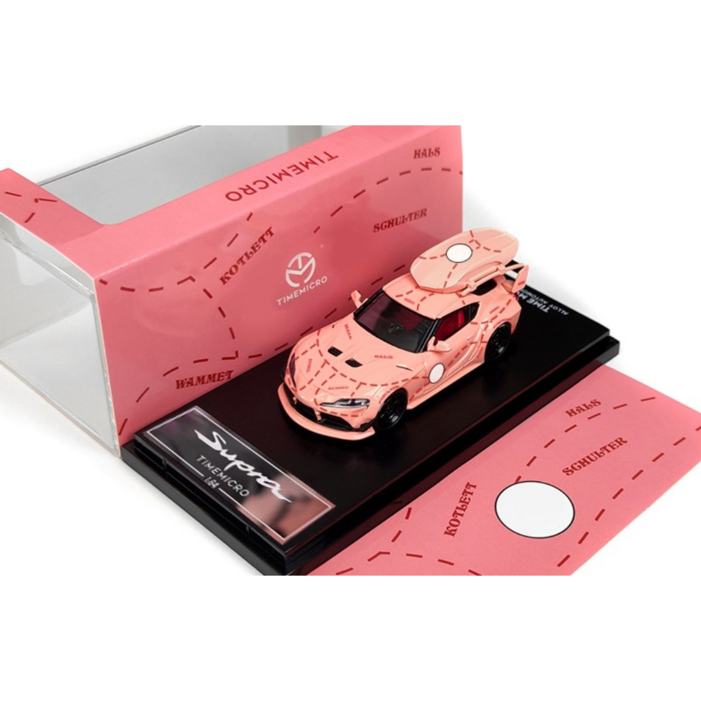 1/64 Tempo Micro Toyota Supra Pink Pig Deluxe Edition Modelo De