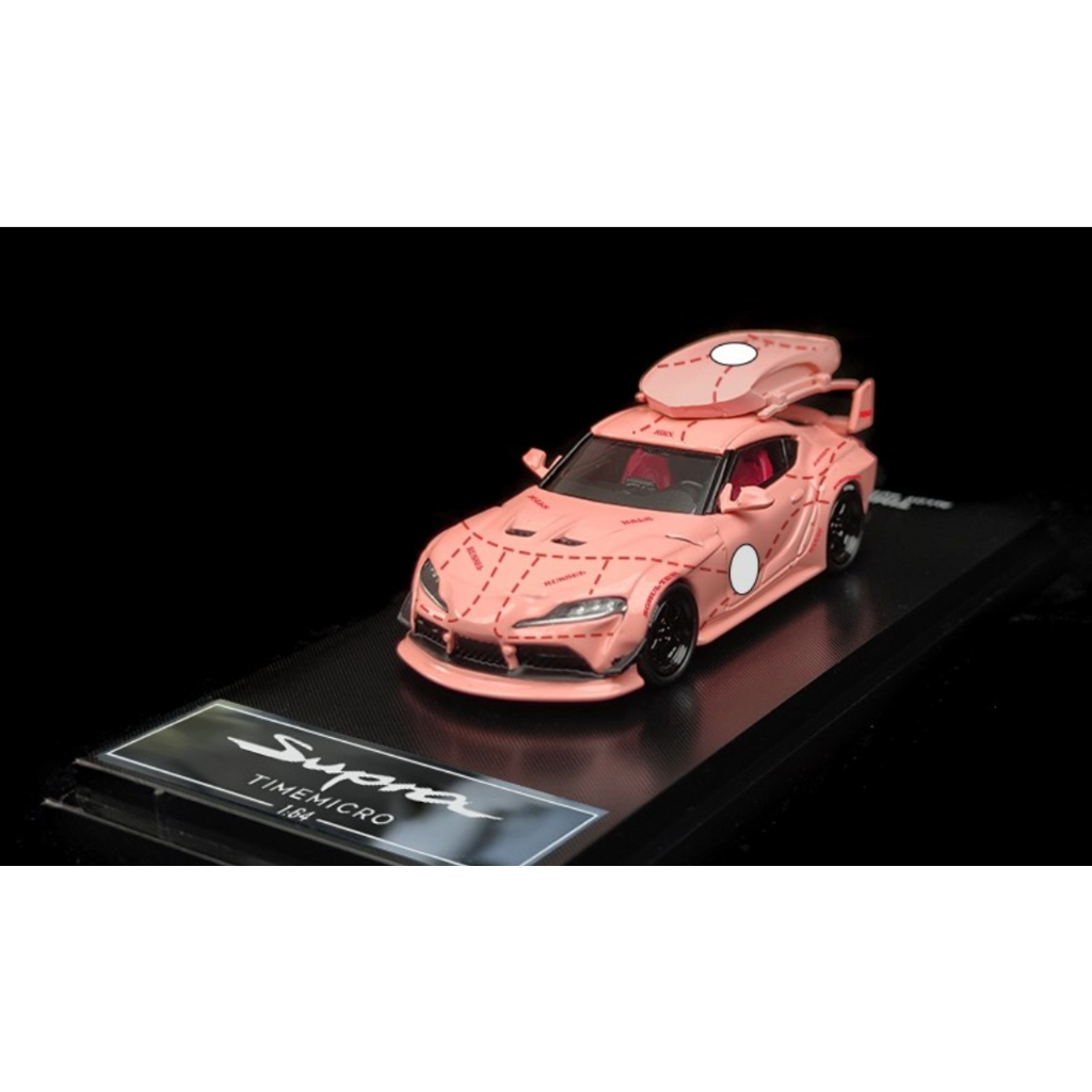 1/64 Tempo Micro Toyota Supra Pink Pig Deluxe Edition Modelo De