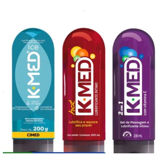 kit Gel Lubrificante Íntimo K-Med, 2em1,Hot e Ice 203g Cimed