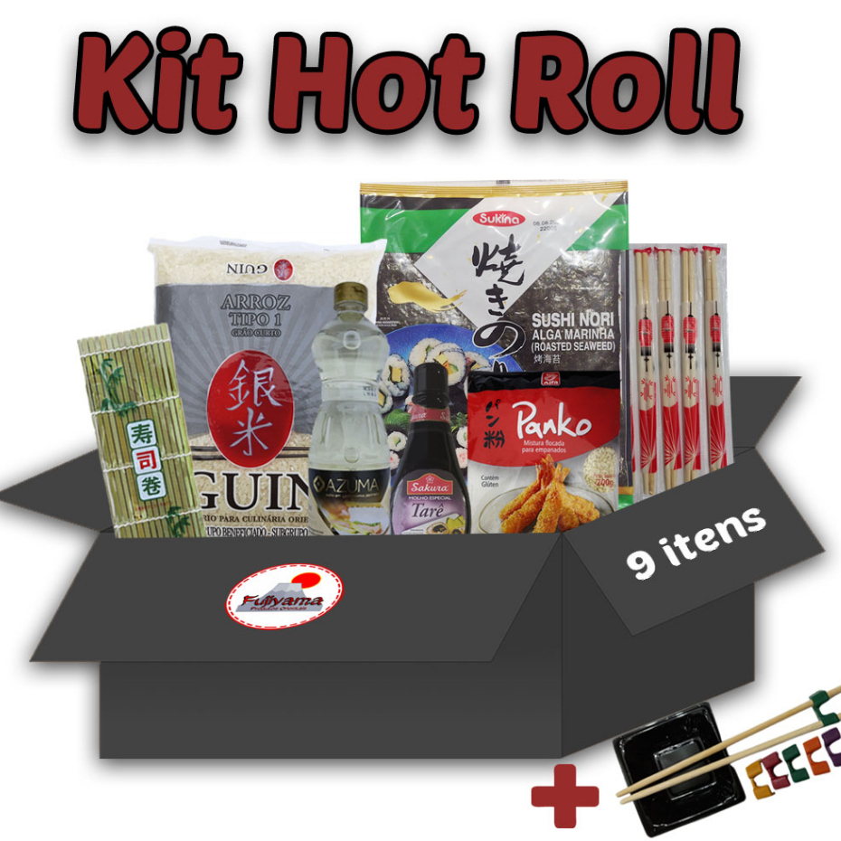 Kit Sushi/hot Roll 4 - Completo Sem Barco (com 40 Alga Nori)