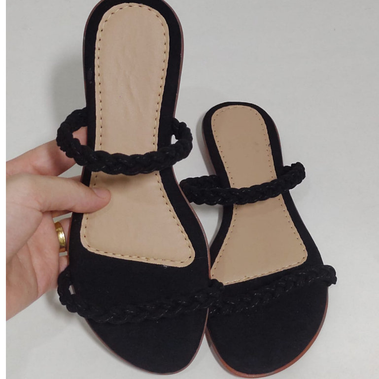 sandalia feminina transada sem salto | Shopee Brasil