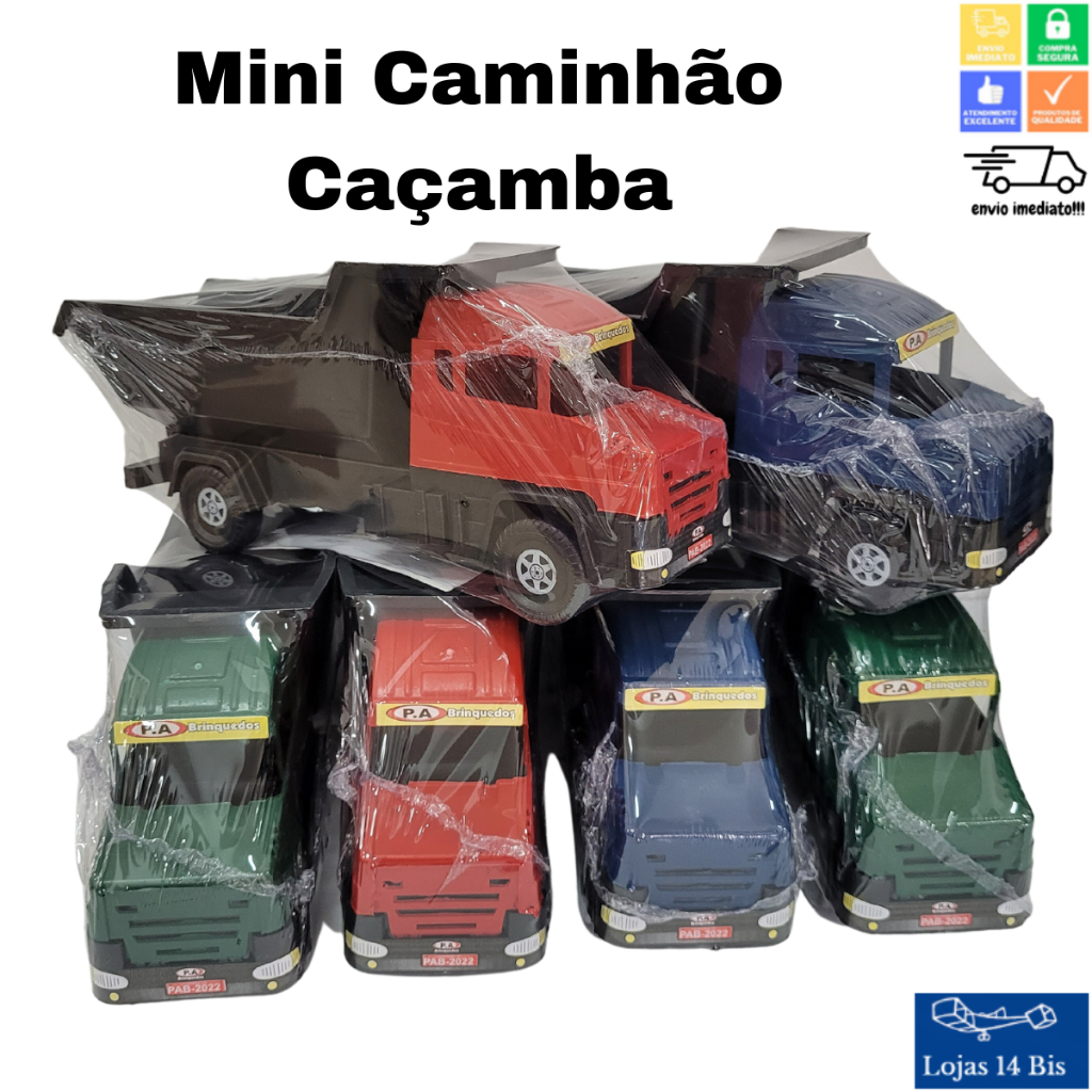 Caminhão Caçamba Levanta C/ Pá Areia Brinquedo Grande 80cm