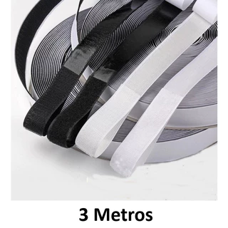 3 METROS Velcro Adesivo Dupla Face - Macho e Fêmea 25mm de largura