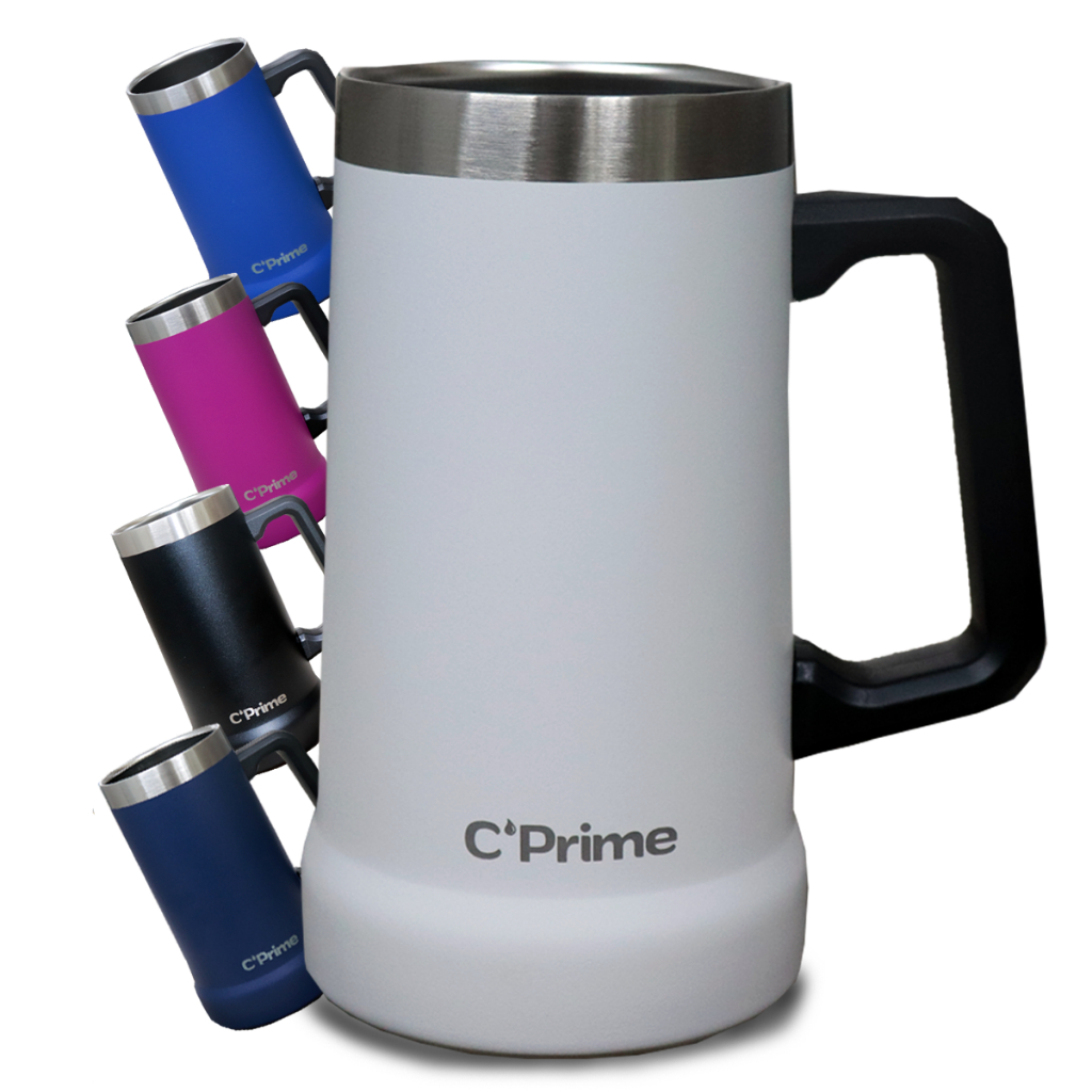 Caneca Termica De Cerveja Chopp CPrime 20h Gelada 709ml Branca Preto ...