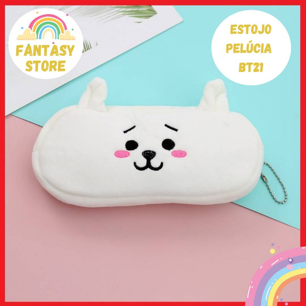 Estojo de pelúcia BT21 - BTS Army Kpop Cooky Tata RJ Koya Chimmy