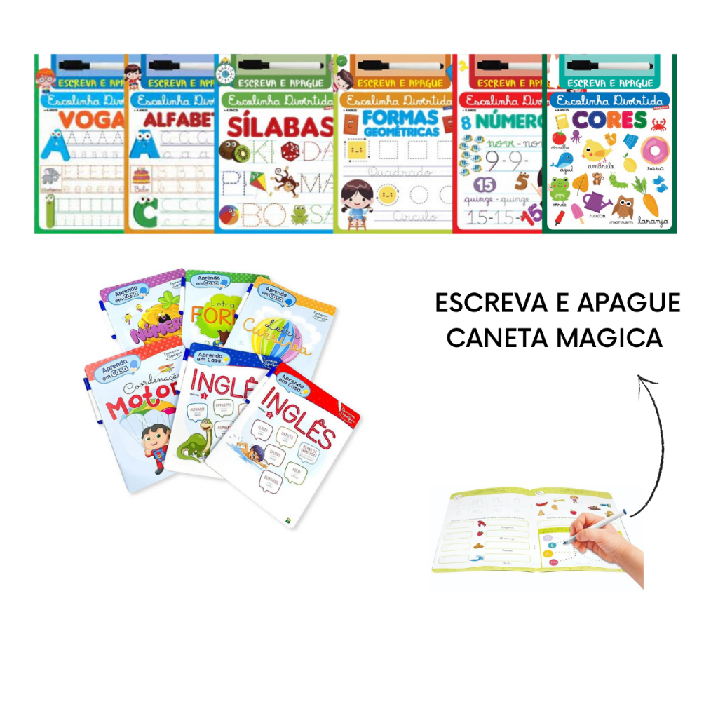 Coleção Escreva e Apague + Caneta