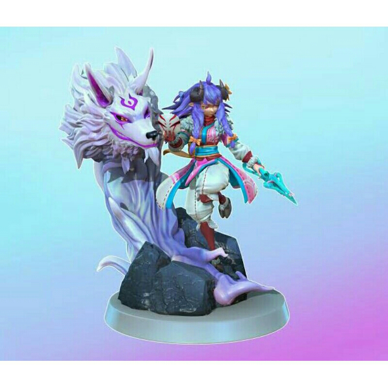 action figure league of legends kindred impressão 3d PLA é resina