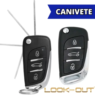 Controle Chave Canivete Automotivo Alarmes Look Out Ômega - Chaveiro com placa Original