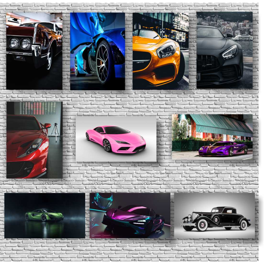PLACA DECORATIVA CARROS DE LUXO / DECORAÇÃO / DECORAÇÃO INTERNA / DECORAÇÃO DE PAREDE