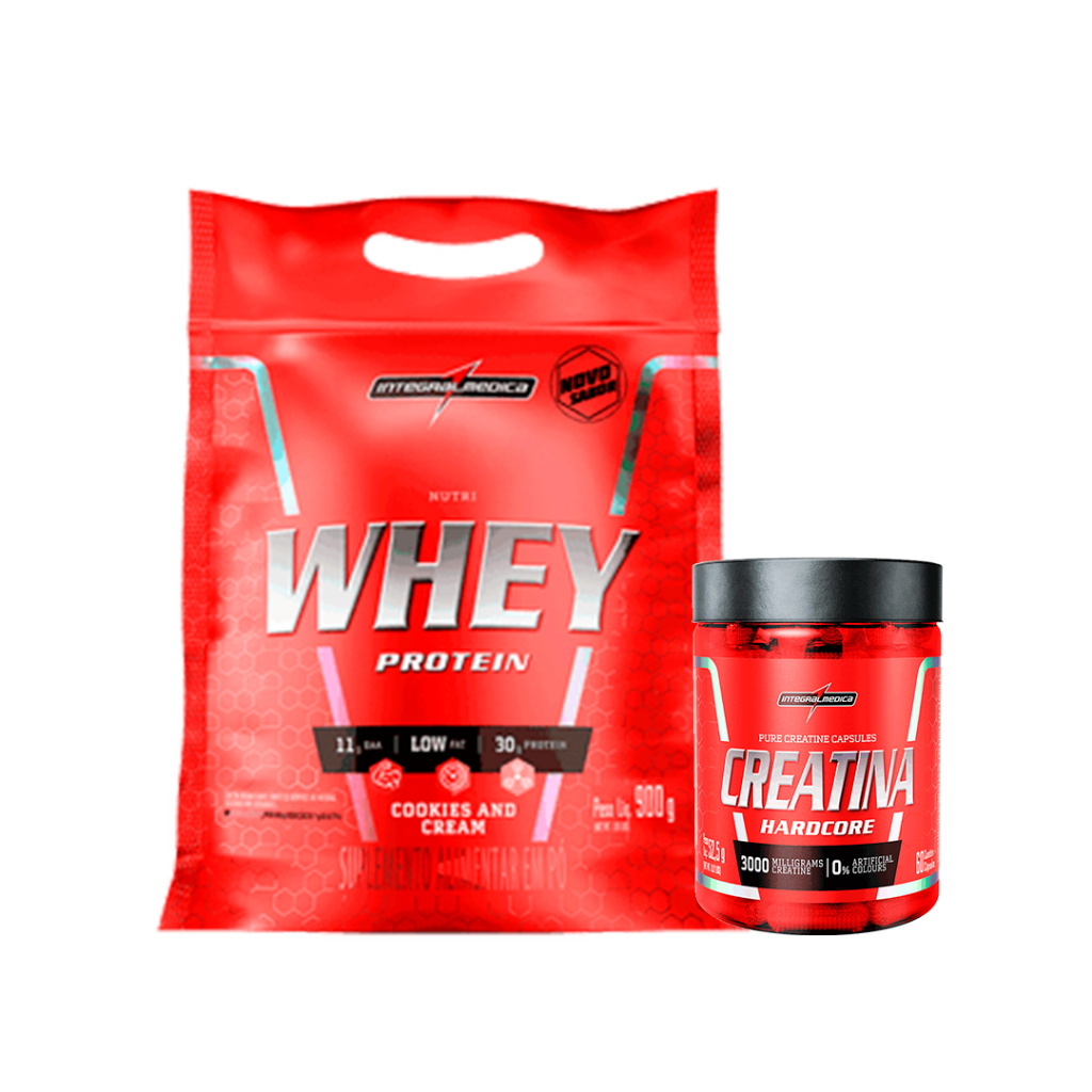 Kit Nutri Whey Refil 900g + Creatina 60 Capsula – IntegralMedica