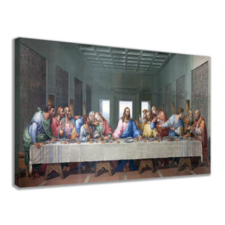 Quadro grande decoração sala de jantar santa ceia luxuoso