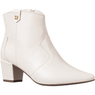 Bota Feminina Western Bico Fino Cano Curto Salto Grosso
