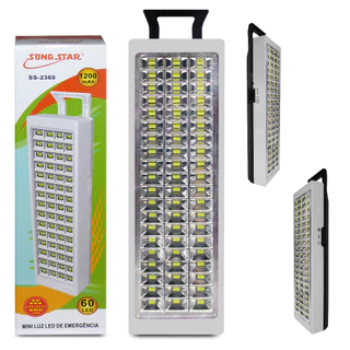 Luz de Emergência de Led Manual - Marca Song Star - 60 LED - 110/220 Volts - HM TOYS