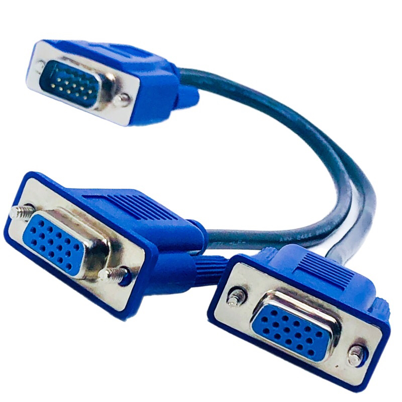 Cabo Adaptador Splitter Duplicador Vga Y 1 Macho X 2 Femeas