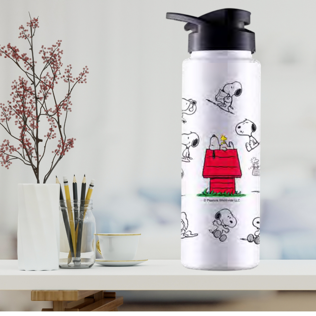 Garrafa Agua Squeeze Snoopy 750 ml Branca