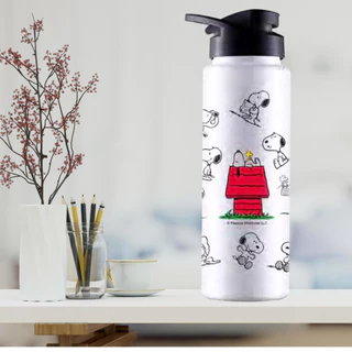 Garrafa Agua Squeeze Snoopy 750 ml Branca