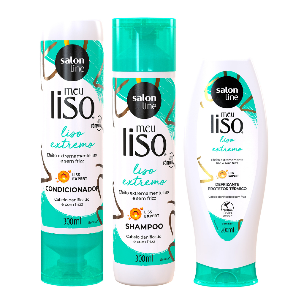 Kit Meu Liso Extremo com Defrizante Térmico | Salon Line | Shopee Brasil