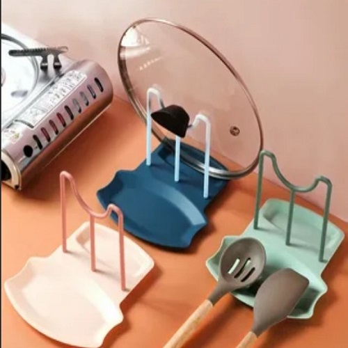 Suporte de Plástico Descanso Para Apoio de Colheres, Tampas, Talheres Cozinha Cores Variadas
