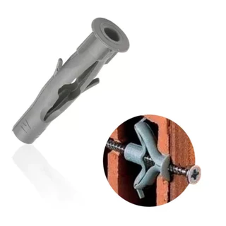 Bucha 6mm Tijolo Bloco Parede Oca C/ Aba 100uni