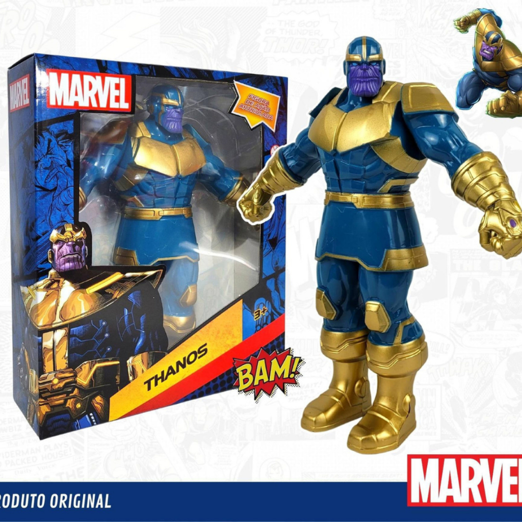 Boneco Grande Brinquedo Articulado Marvel Vingadores Thanos