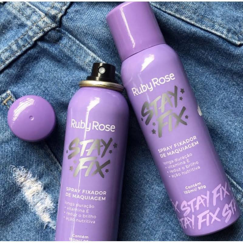Spray fixador de maquiagem | Stay Fix | Ruby Rose | Shopee Brasil