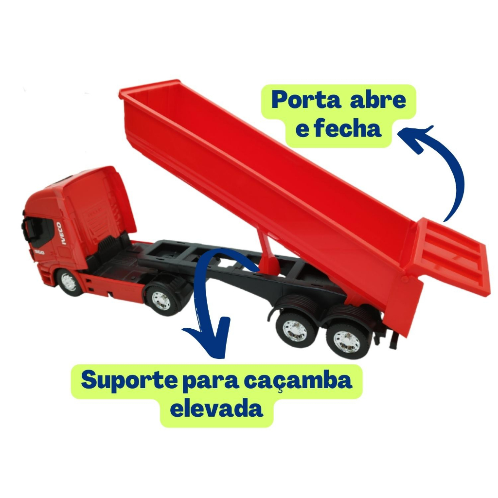 Kit De 2 Peças - 1 Caminhão Basculante + 1 Caminhão De Bebidas